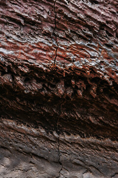 Detail of solidified lava river