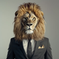Lion Businessman (Generative AI)