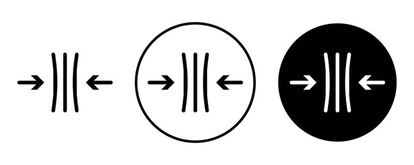 Elastic outline icon collection or set. Elastic Thin vector line art