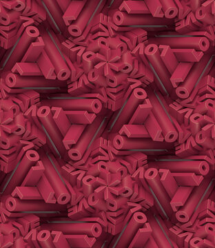 Wallpaper geometric art of red word love.