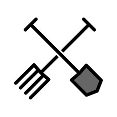 Shovel and fork garden PNG