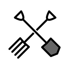 Shovel and fork garden PNG