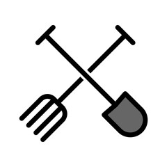 Shovel and fork garden PNG
