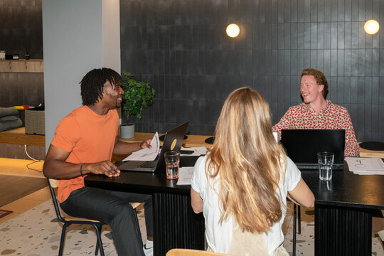 Candid Image Of People In Co-working Space