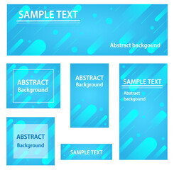 ポップなバナー背景素材のセット（フレーム　見出し　タイトル　メンフィス　ポップ）