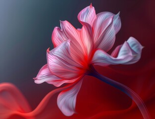 Lebanese cyclamen flower combined with chromatic waves