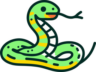 Obraz premium Snake Illustration Artificial Intelligence Generation