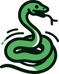 Naklejka premium Snake Illustration Artificial Intelligence Generation