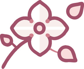 Obraz premium Cherry blossom illustration created by artificial intelligence.