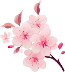 Cherry blossom illustration created by artificial intelligence.
