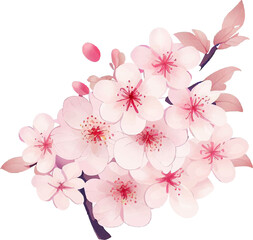 Cherry blossom illustration created by artificial intelligence.