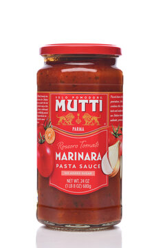 IRVINE, CALIFORNIA - 8 MAR 2024: A jar of Mutti Marinara Pasta Sauce.