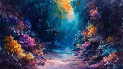 Abstract watercolor background with watercolor