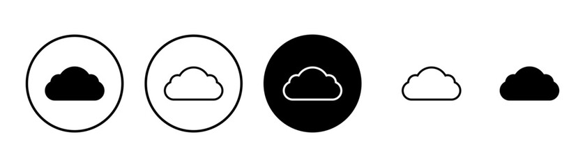 Cloud icon vector isolated on white background. cloud computing icon