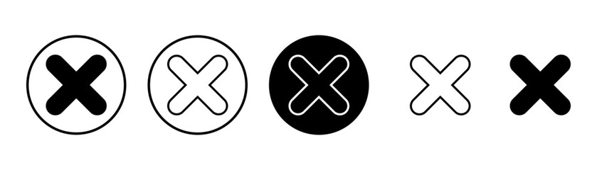 Fototapeta premium Close icon vector isolated on white background. Delete icon. remove, cancel, exit symbol