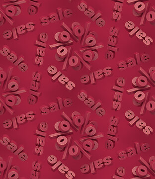 Wallpaper geometric art of red text "sale".