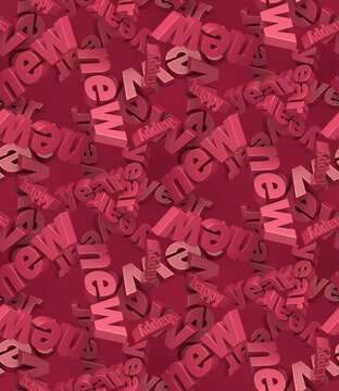 Wallpaper art of red words "happy new year".
