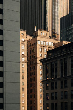 close-up of a classical residential in NYC