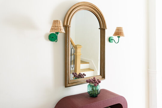 Entryway Mirror with Scones