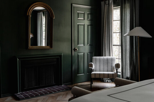 Dark Green Bedroom Vignettes