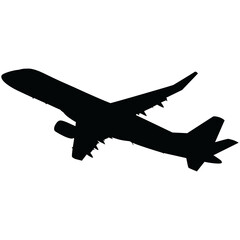 silhouette of airplane - obrazy, fototapety, plakaty
