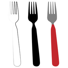 forks in difffering styles