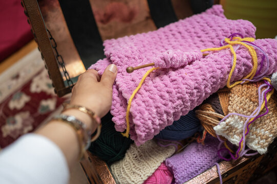 A Chestbox Full of Knitting Wool