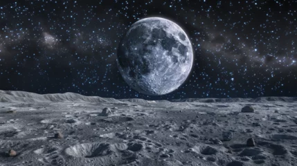 Photo sur Aluminium Pleine lune moon in outer space