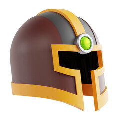 3D Warrior Helmet Illustration