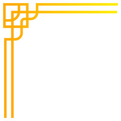 Chinese Golden Corner Icon.