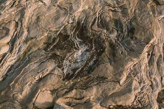 Sea salt on the stone