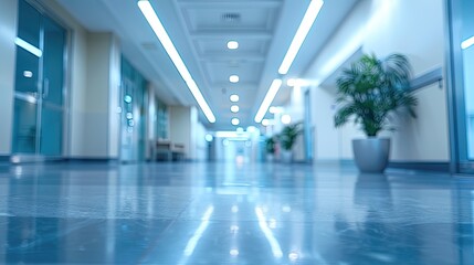 abstract blurred hospital interior background 