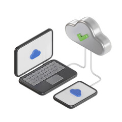 Cloud Device 3D Icon