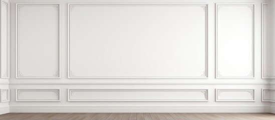 An empty room with a wooden floor and white walls. The simplicity of the space gives a clean and minimalist feel.