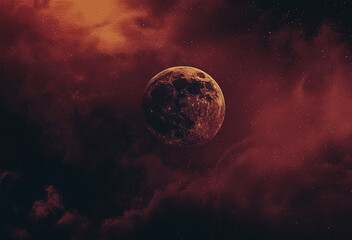 Obraz na płótnie Canvas moon in outer space