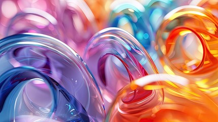 colorful glass d object abstract wallpaper background 