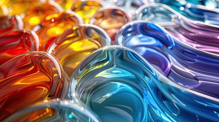 colorful glass d object abstract wallpaper background 