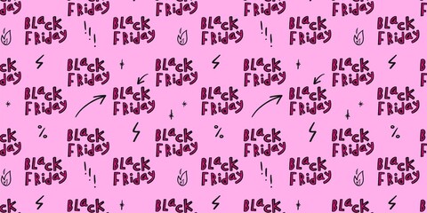 Black Friday pink illustration