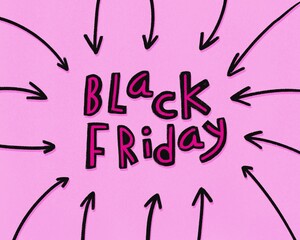Black Friday pink illustration