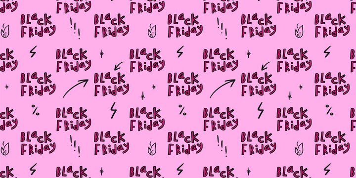 Black Friday pink illustration