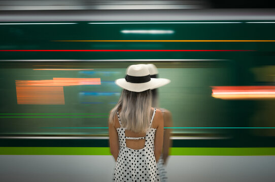 Woman and a Subway