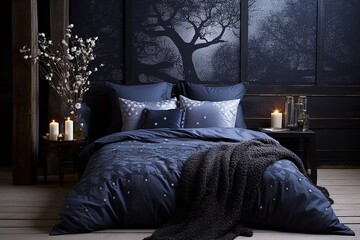 Celestial Dreams: Space-Themed Bedding and Dark Tranquil Decor Ideas