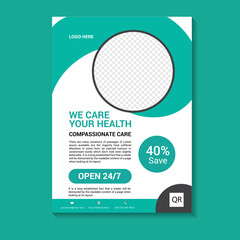 healthcare and medical flyer template