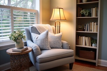 Coastal Grandmother Style Living Room: Cozy Reading Nook D�cor Delight
