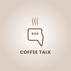 Coffee talk logo template vector design