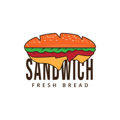 Sandwich Logo Design Vector design