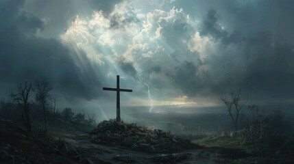 Naklejka premium A very dashing cross. Generate AI image