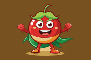 cartoon-tomato-vegetable-super-hero vector.eps