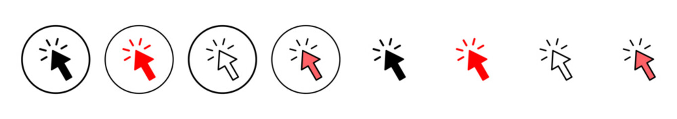 Click icon vector illustration. pointer arrow sign and symbol. cursor icon