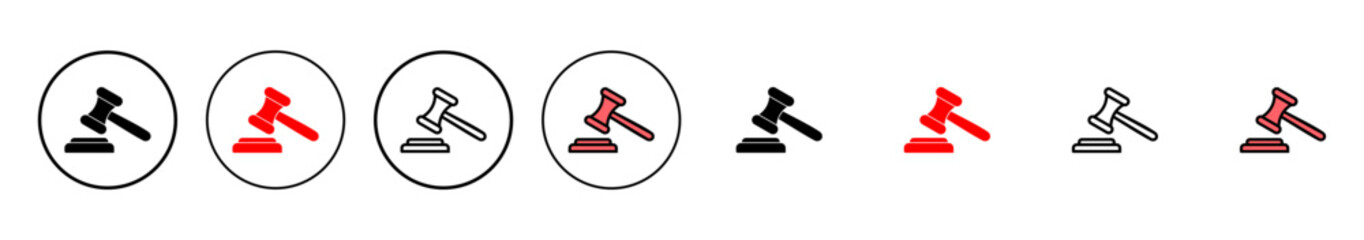 Gavel icon vector illustration. judge gavel sign and symbol. law icon. auction hammer